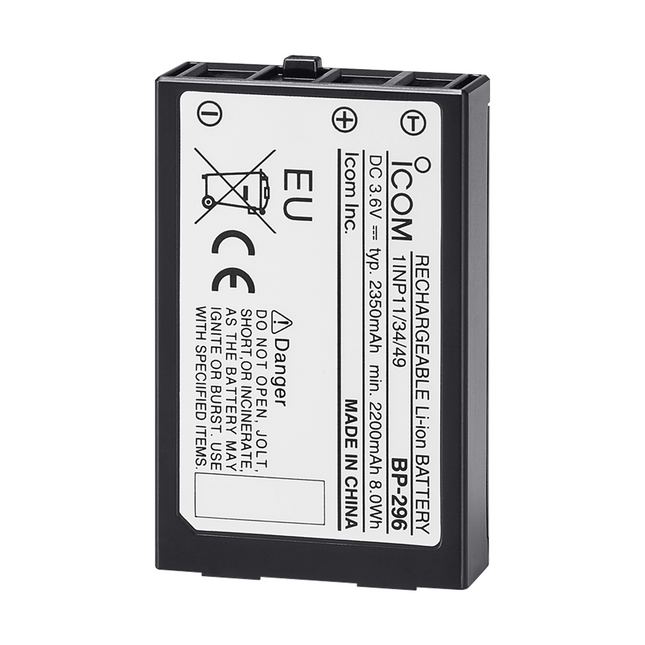 Icom BP296 Lithium-ion Battery (2350mAh) for M37 Portable | 3.6V