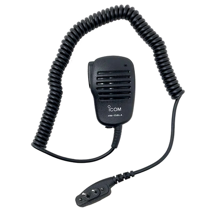 Icom HM158LA Compact Speaker Microphone With Revolving Clip And Earphone Jack