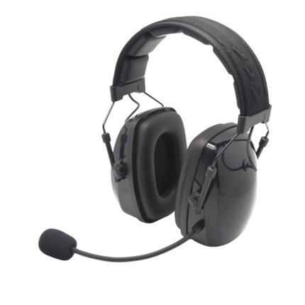 Atlantic Radio HS9 Lightweight Flex Padded Over-the-Head Dual Earmuff Headset