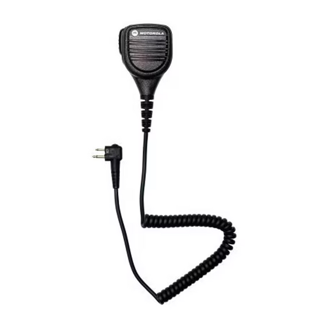 Motorola PMMN4029 Remote Speaker Microphone With Coiled Cord and Swivel Clip