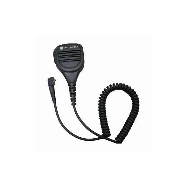 Motorola PMMN4029 Remote Speaker Microphone With Coiled Cord and Swivel Clip